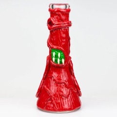 Wholesale Ugly Bong 3D Skull Face Glass Beaker Pipe Smoking Accessory