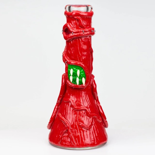 Wholesale Ugly Bong 3D Skull Face Glass Beaker Pipe Smoking Accessory