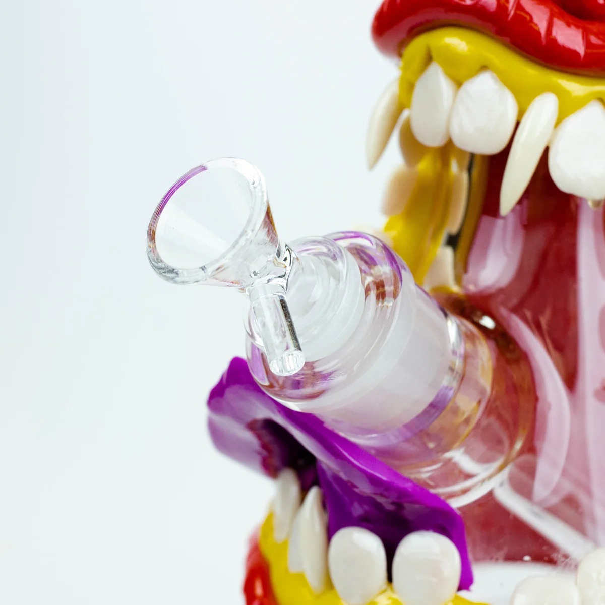 Wholesale Ugly Bong 3D Skull Face Glass Beaker Pipe Smoking Accessory