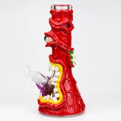 Wholesale Ugly Bong 3D Skull Face Glass Beaker Pipe Smoking Accessory