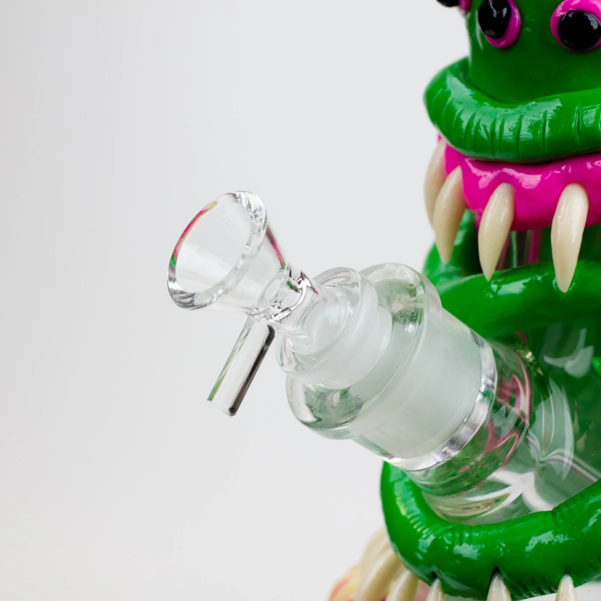 3D Tentacle Creature Glass Pipe with Glow-in-The-Dark Teeth and Bowl