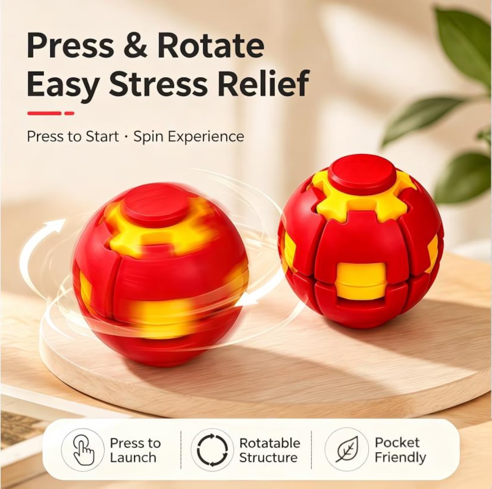 2026 New Stress Relief Ball Original Factory Rress Rotate Ball in Stock
