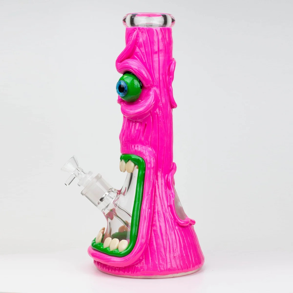 Factory Direct Wholesale 3D Funny Face Glass Pipe with Clear Bowl