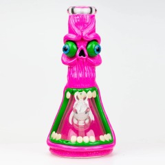 Factory Direct Wholesale 3D Funny Face Glass Pipe with Clear Bowl