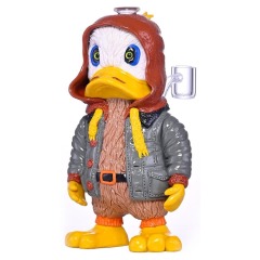 3D Cartoon Duck Figure Glass Water Pipe with Detachable Clear Bowl
