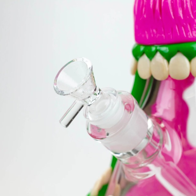 Factory Direct Wholesale 3D Funny Face Glass Pipe with Clear Bowl