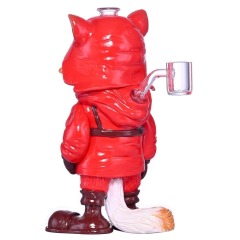 Factory Direct Wholesale 3D Fox Figure Glass Water Pipe with Stable Base