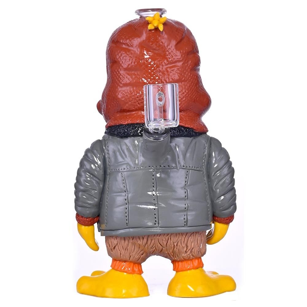 3D Cartoon Duck Figure Glass Water Pipe with Detachable Clear Bowl