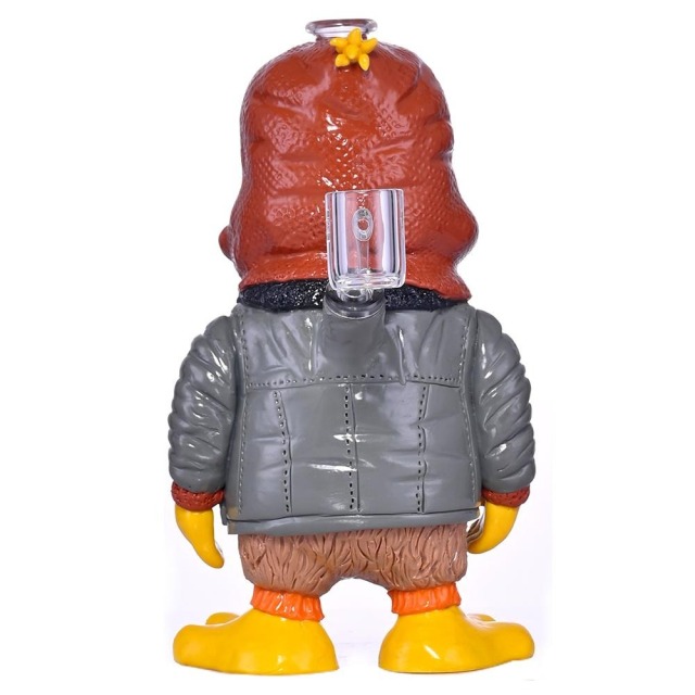 3D Cartoon Duck Figure Glass Water Pipe with Detachable Clear Bowl
