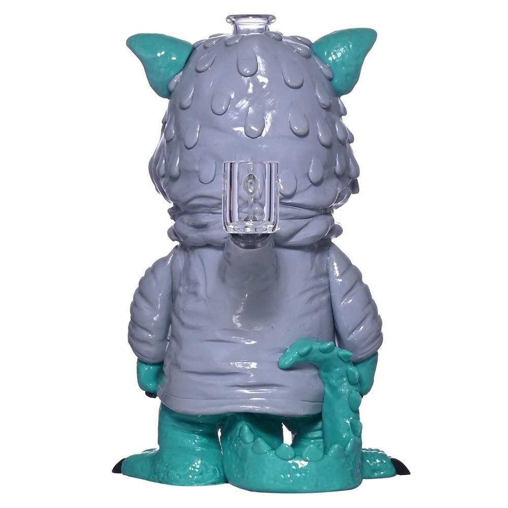 Glass Facory Cute Teal Beast Glass Water Pipe with Hoodie Smoking Accessories
