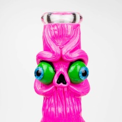 Factory Direct Wholesale 3D Funny Face Glass Pipe with Clear Bowl