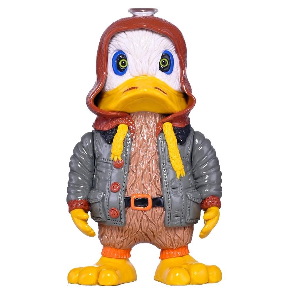3D Cartoon Duck Figure Glass Water Pipe with Detachable Clear Bowl