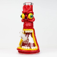 Factory Direct Wholesale 3D Funny Face Glass Pipe with Clear Bowl