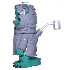 Glass Facory Cute Teal Beast Glass Water Pipe with Hoodie Smoking Accessories