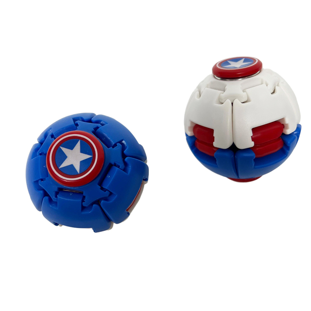 Factory Directly Good Quality Captain America Fidget Spinner Ball with LED Light
