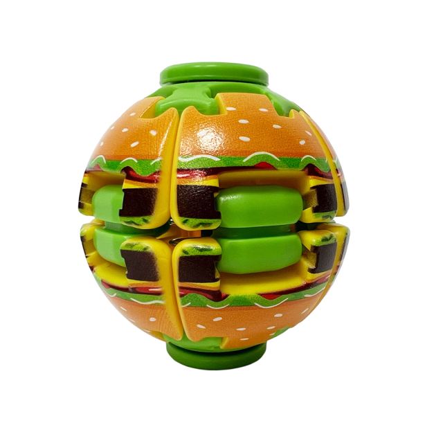 Factory Directly Creative Hamburger Printed Stress-Relief Toys Fidget Spinner Ball