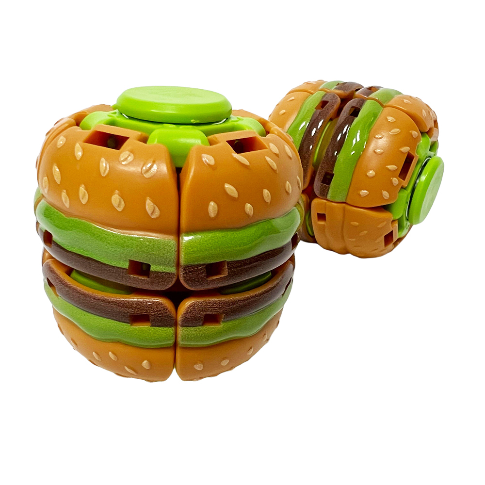 Factory Directly Creative Hamburger Design Stress-Relief Toys Fidget Spinner Ball