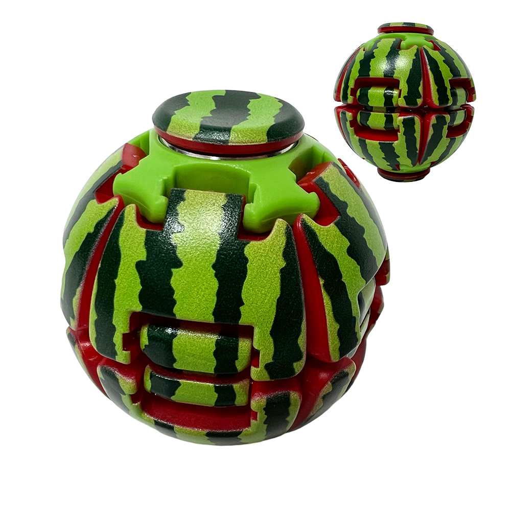 Creative Stress-Relief Toys Fruit Watermelon Printed Fidget Spinner Ball