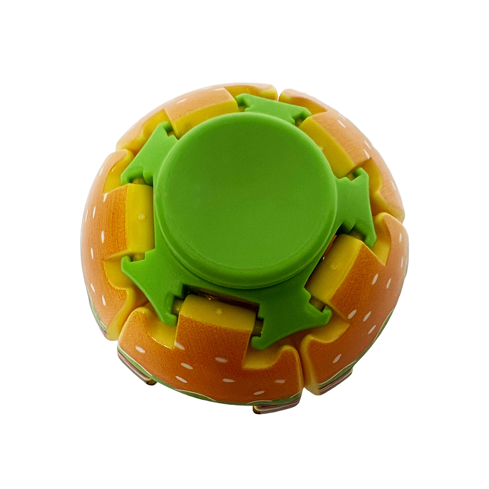 Factory Directly Creative Hamburger Printed Stress-Relief Toys Fidget Spinner Ball