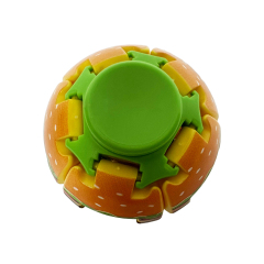 Factory Directly Creative Hamburger Printed Stress-Relief Toys Fidget Spinner Ball