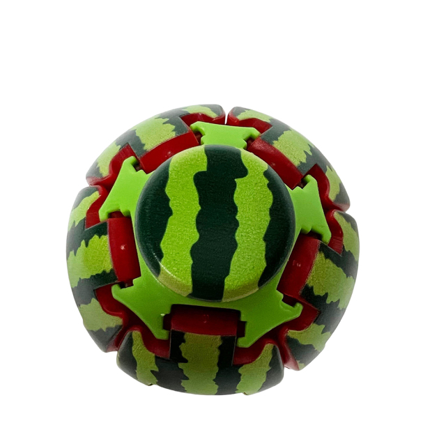 Creative Stress-Relief Toys Fruit Watermelon Printed Fidget Spinner Ball