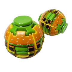Factory Directly Creative Hamburger Printed Stress-Relief Toys Fidget Spinner Ball
