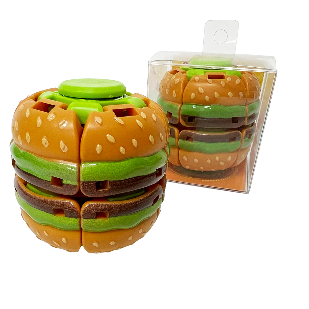Factory Directly Creative Hamburger Design Stress-Relief Toys Fidget Spinner Ball