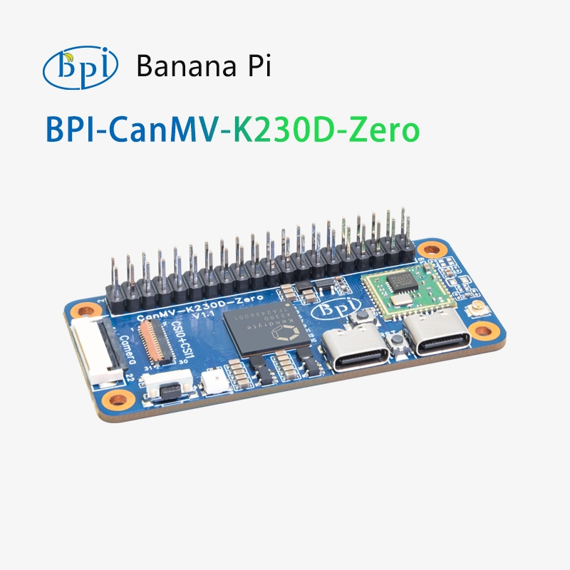 The Banana Pi CanMV-K230D-Zero RISC-V embedded development board supports OpenMV IDE