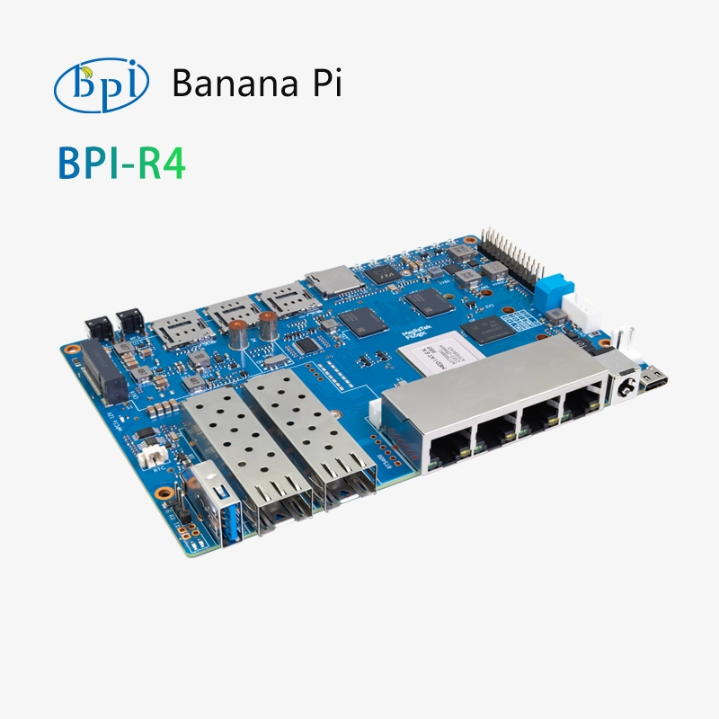Banana BPI-R4 open-source hardware Mediatek MT7988 Gigabit development board single-board computer