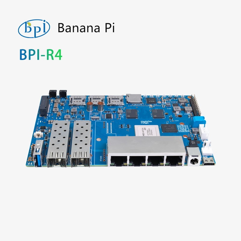 Banana BPI-R4 open-source hardware Mediatek MT7988 Gigabit development board single-board computer