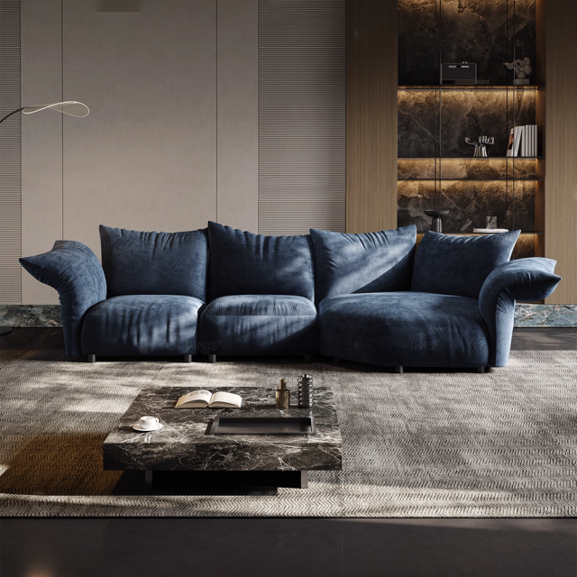 Petal Sofa,Chenille Fabric Petal Shaped Luxury Interior Sofa
