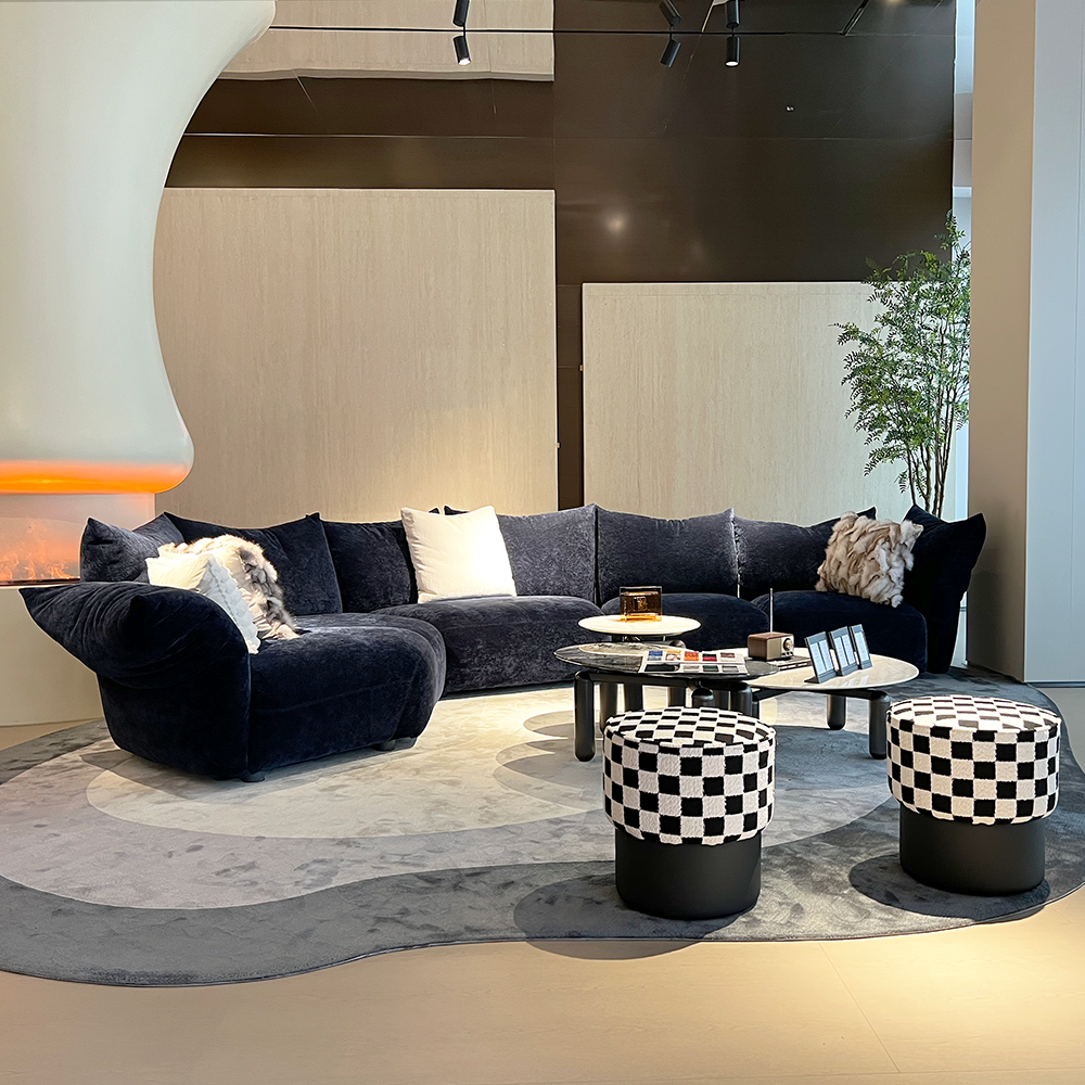 Petal Sofa,Chenille Fabric Petal Shaped Luxury Interior Sofa
