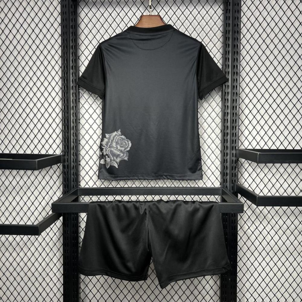 24/25 Real Madrid Y3 Rose Special Edition Black jersey Kid Kits Size 16-28