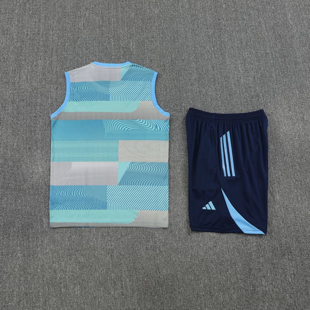 Real Madrid Sleeveless Training Kit Light Blue 2025/26
