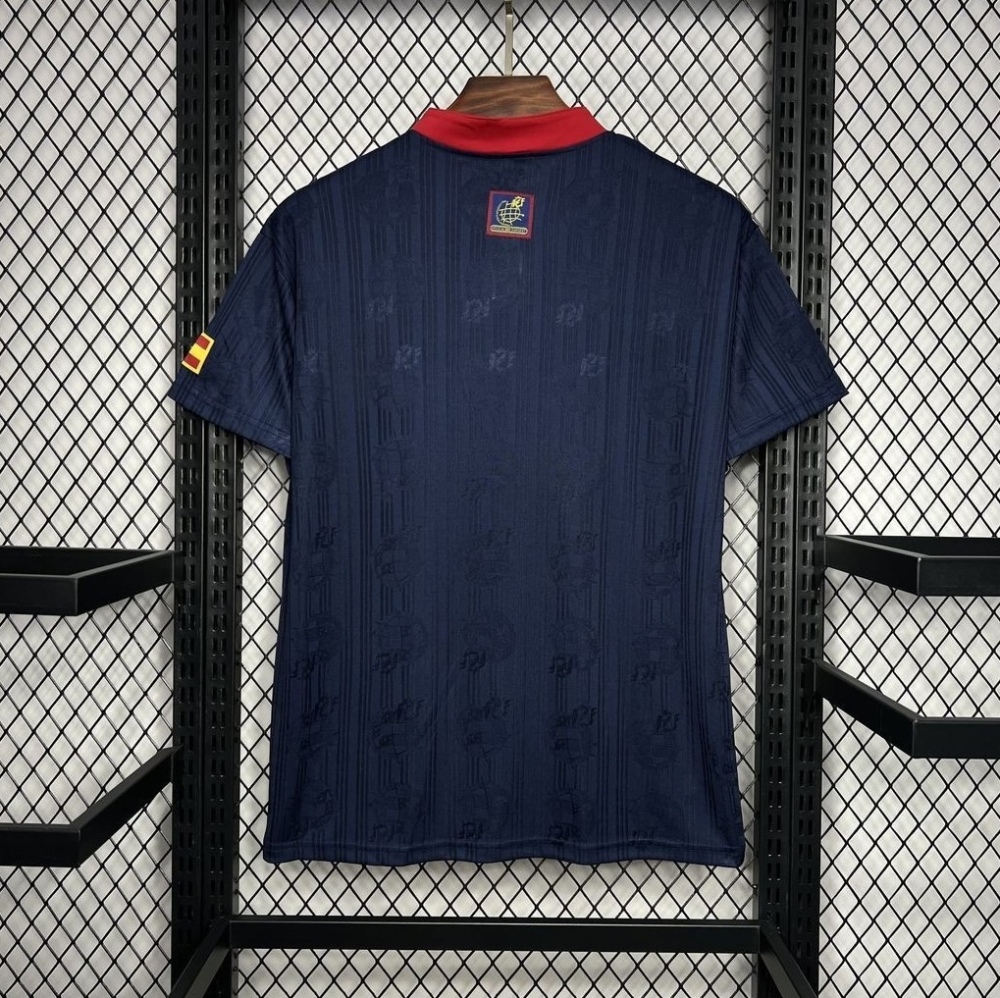 Spain Retro Football Jersey Away Custom Shirt 1996