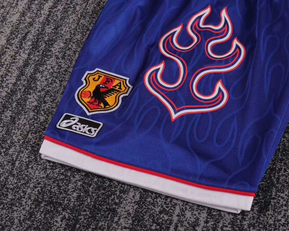 Japan Retro Soccer Jersey Away Kids Kit Jersey+Shorts 1998