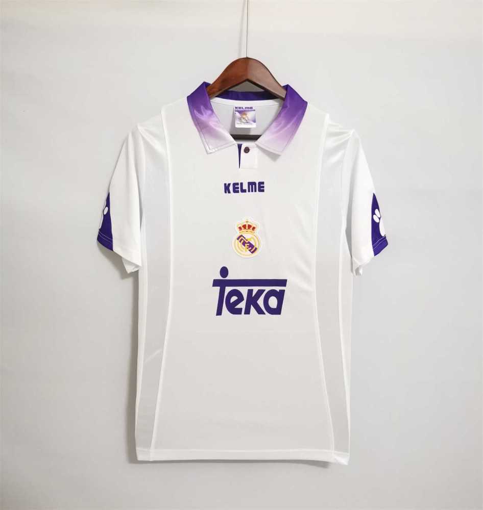 Real Madrid Retro Jersey Home Custom Soccer Shirt 1997-98