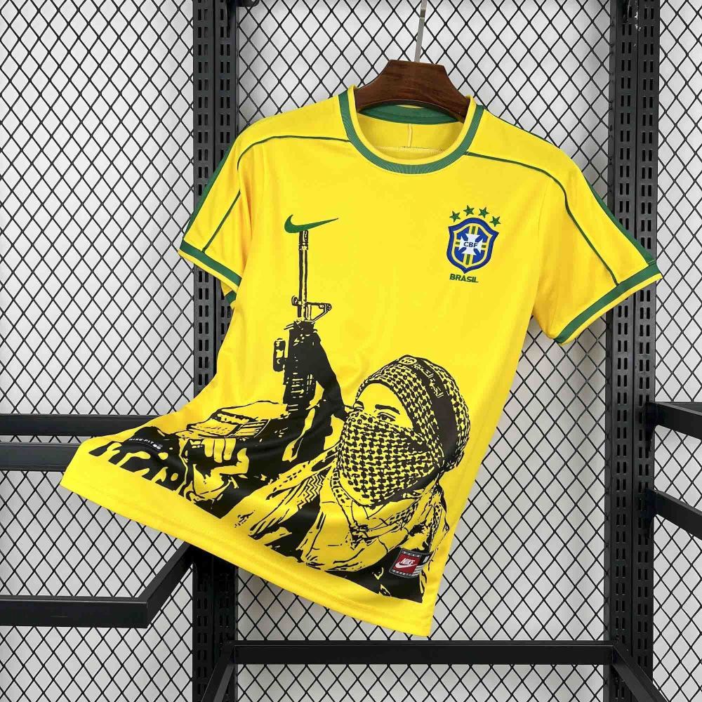 Brazil Retro Soccer Jersey Home Special Custom Shirt 1998