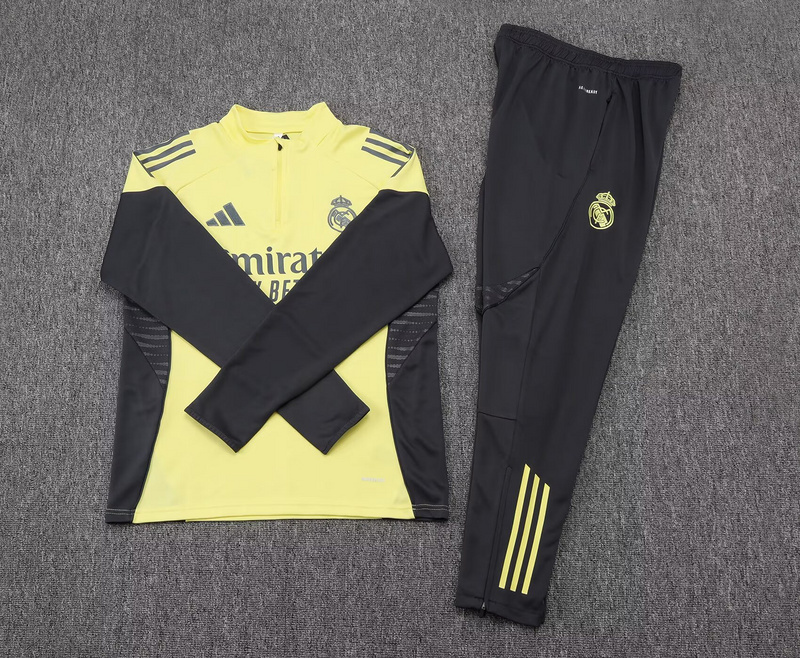 Kids Real Madrid Training Kit (Sweatshirt+Pants) Yellow 2025/26