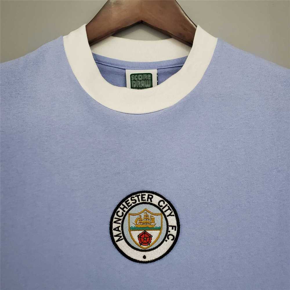 Manchester City Retro Home Football Jersey Shirt 1972