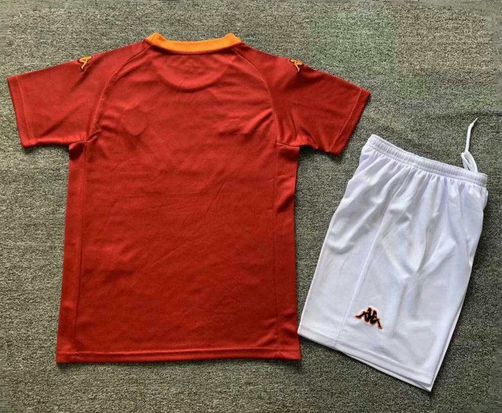 Roma Retro Soccer Jersey Home Kids Kit Jersey+Shorts 2000/01
