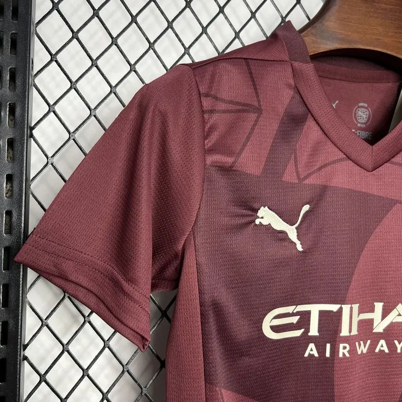 Manchester City Third Away Kids Kit Jersey+Shorts 2024/25