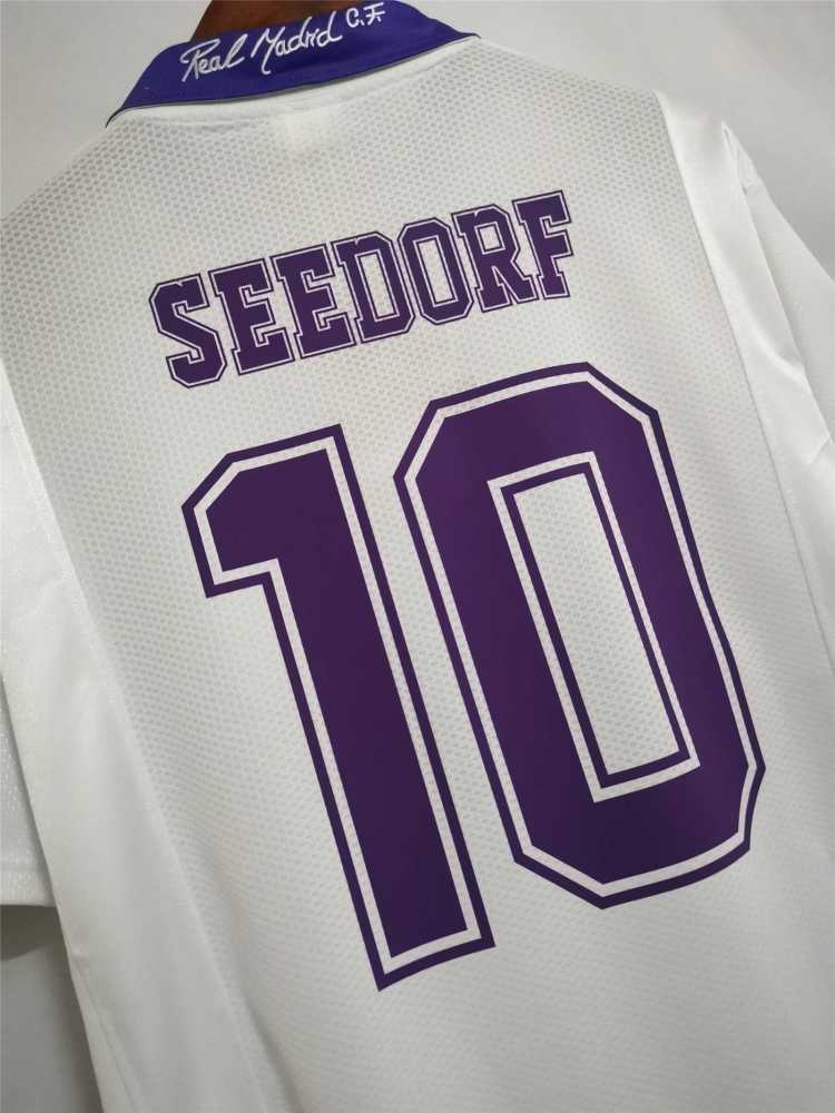 Real Madrid Retro Jersey Home Custom Soccer Shirt 1997-98