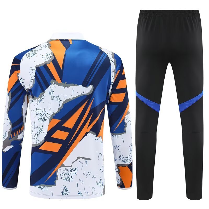 Real Madrid Training Kit (Sweatshirt+Pants) Blue&White 2025/26