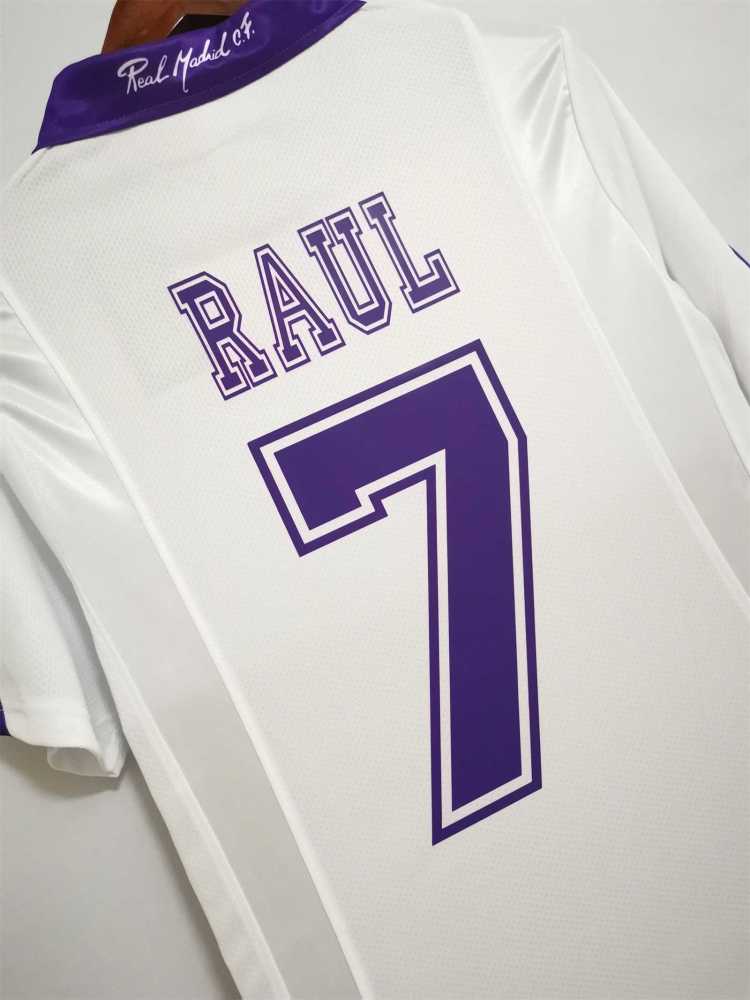 Real Madrid Retro Jersey Home Custom Soccer Shirt 1997-98