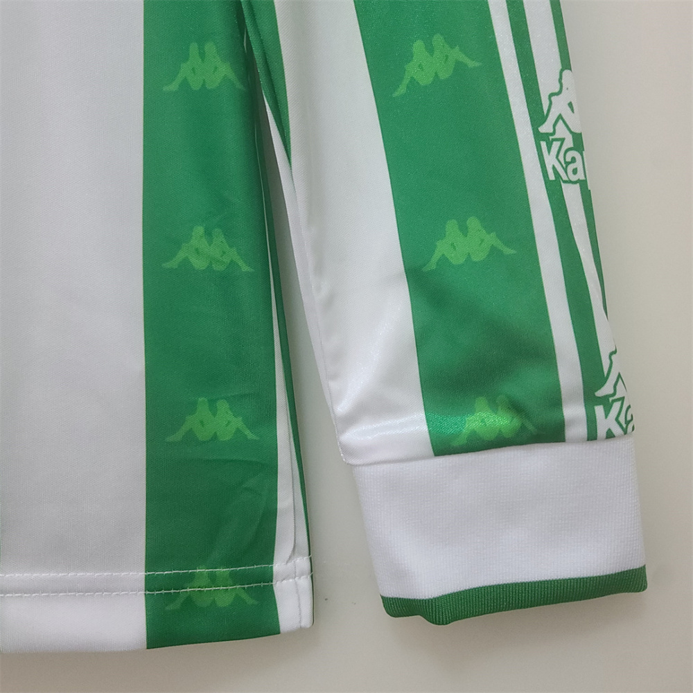 Real Betis Retro Jersey Home Long Sleeve Soccer Shirt 1995/97