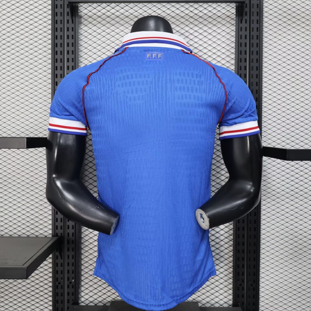 France Retro Authentic Soccer Jersey Home Shirt World Cup 1998