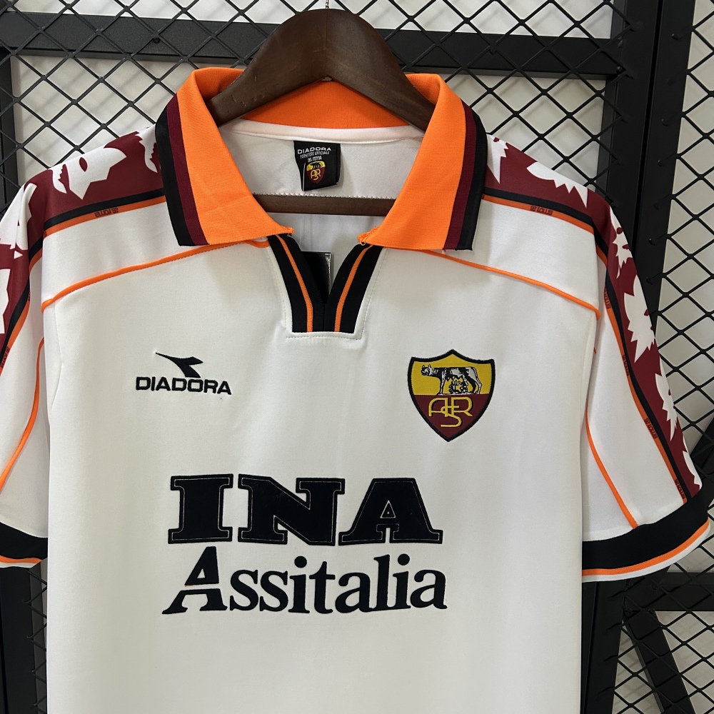 Roma Retro Soccer Jersey Away Custom Shirt 1998/99