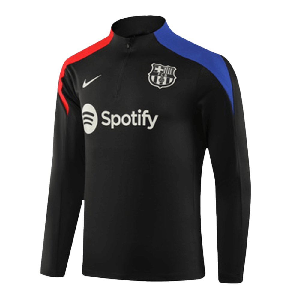 Kids Barcelona Zipper Sweat Kit (Top+Pants) 2024/25