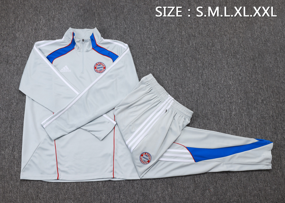 Bayern Munich Training Kit (Sweatshirt+Pants) Light Grey 2025/26